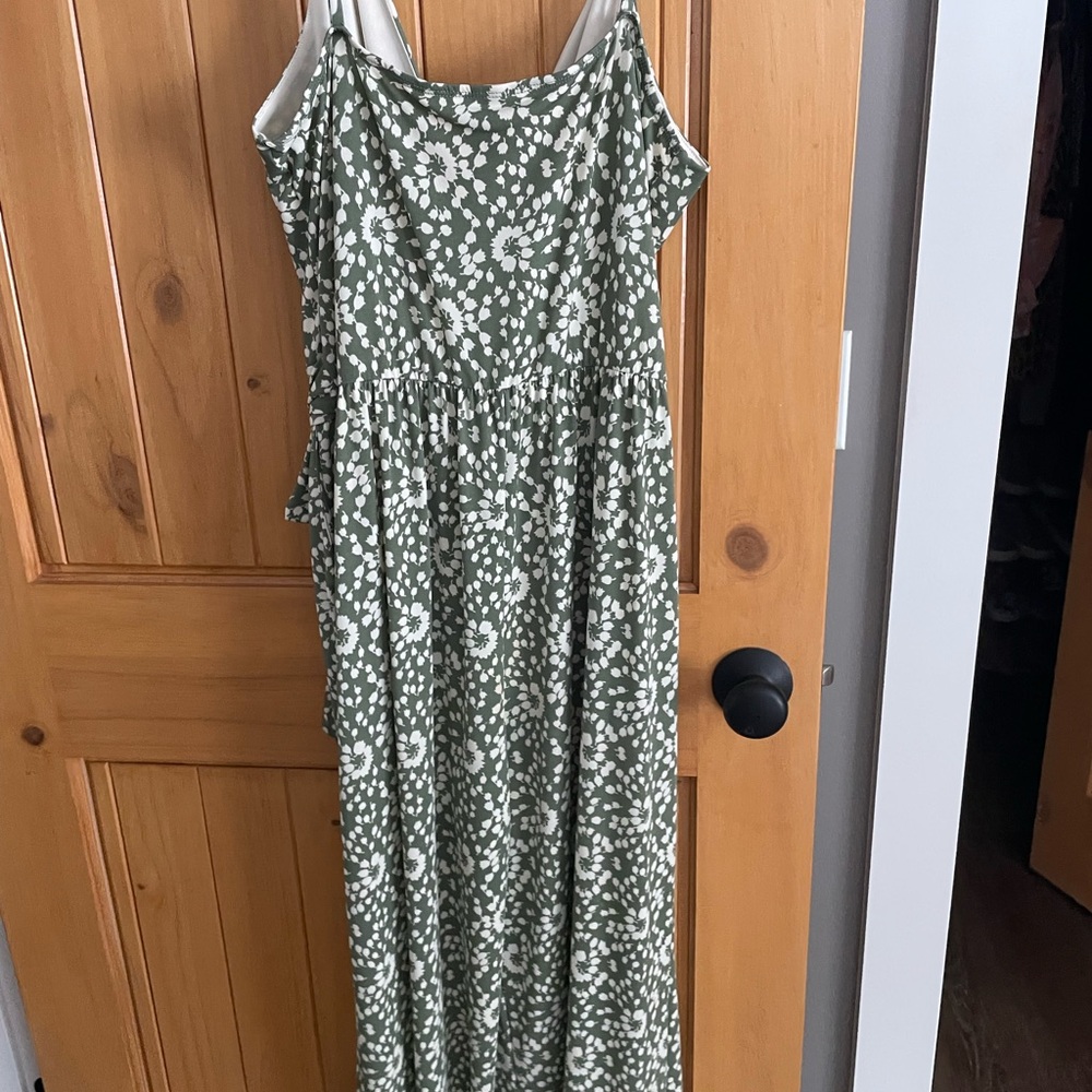 Green Floral Maxi Dress
